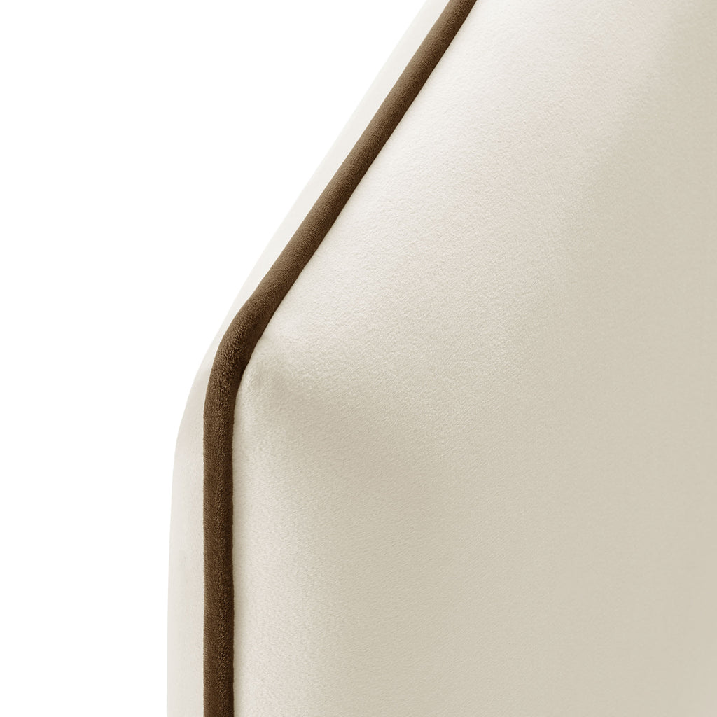 Cosette Performance Velvet Twin Size Headboard - Alabaster