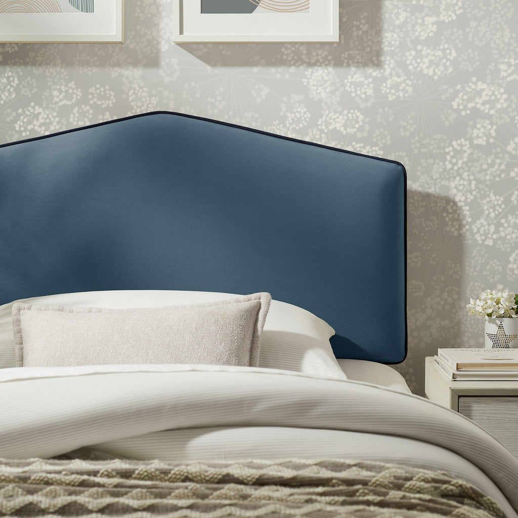 Cosette Performance Velvet Twin Size Headboard - Cadet Blue