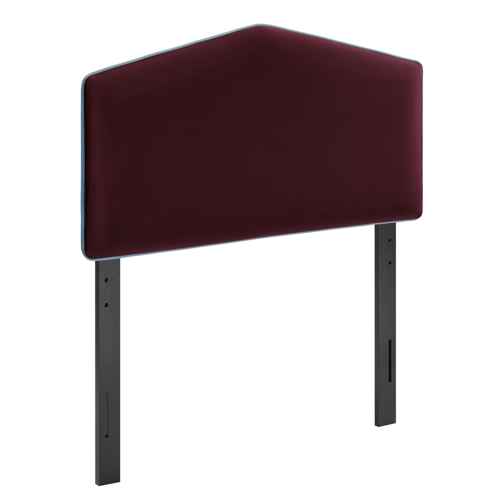 Cosette Performance Velvet Twin Size Headboard - Mulberry