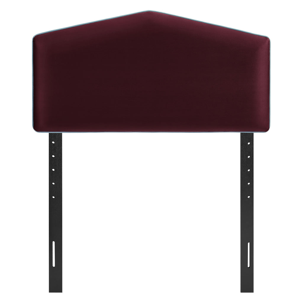 Cosette Performance Velvet Twin Size Headboard - Mulberry