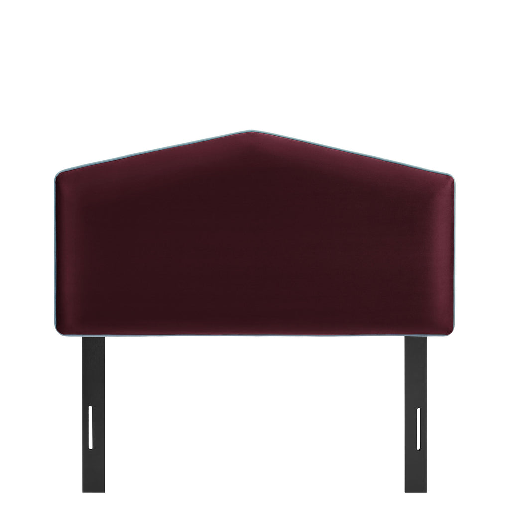 Cosette Performance Velvet Twin Size Headboard - Mulberry