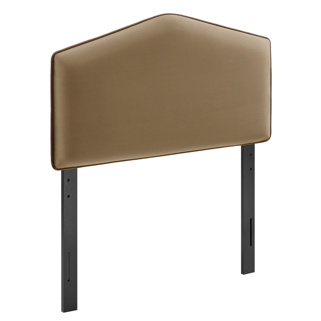 Cosette Performance Velvet Twin Size Headboard - Taupe