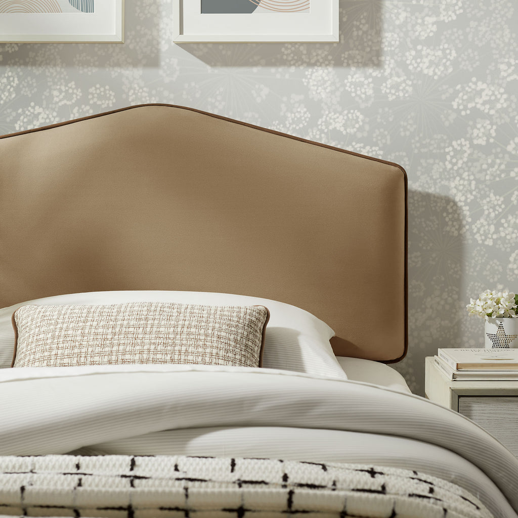 Cosette Performance Velvet Twin Size Headboard - Taupe