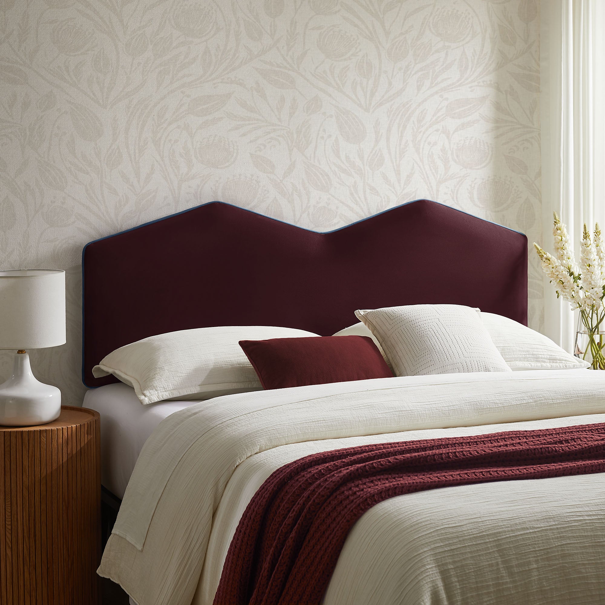 Cosette Performance Velvet Full Size Headboard - Mulberry