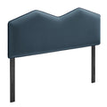 Cosette Performance Velvet Queen Size Headboard - Cadet Blue