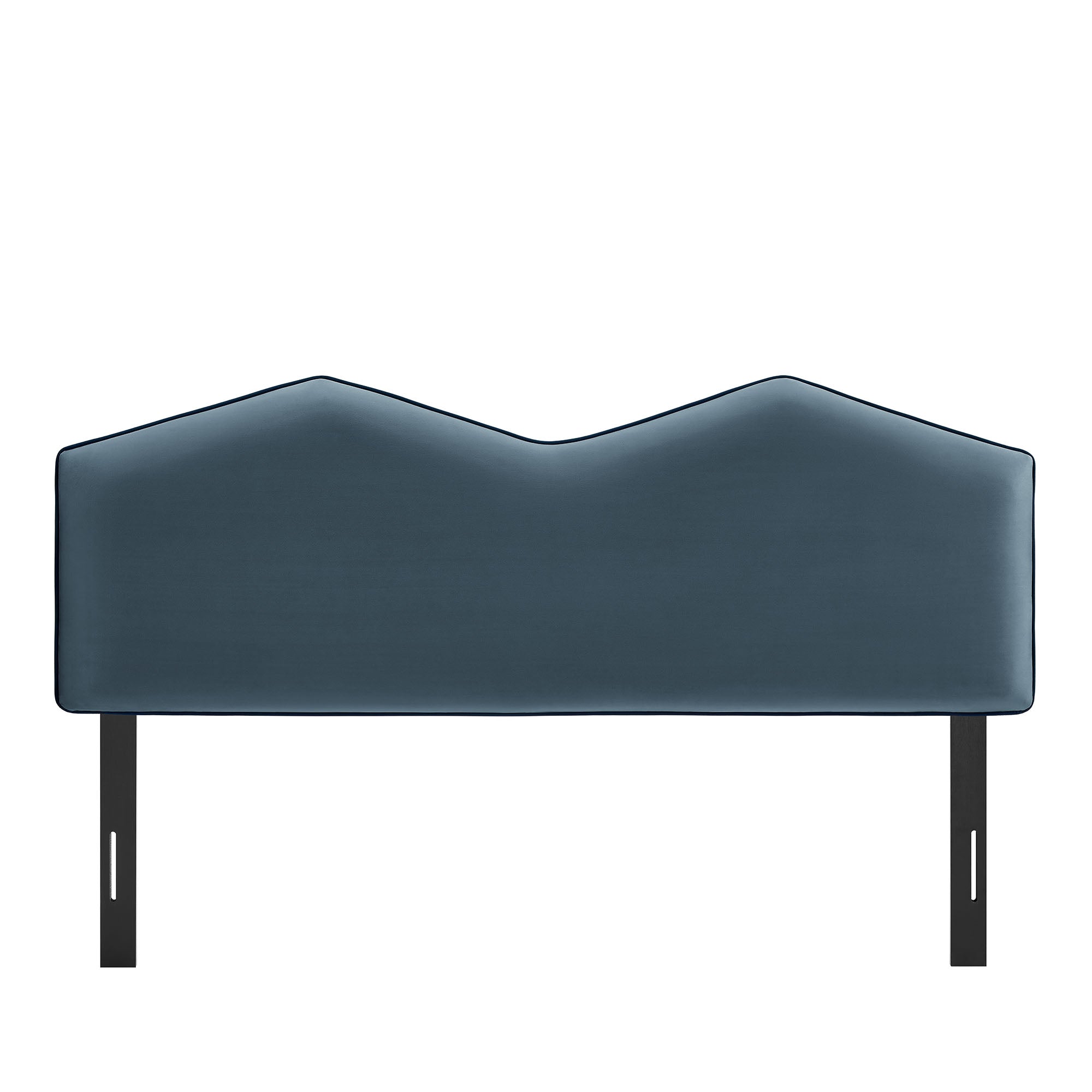 Cosette Performance Velvet Queen Size Headboard - Cadet Blue