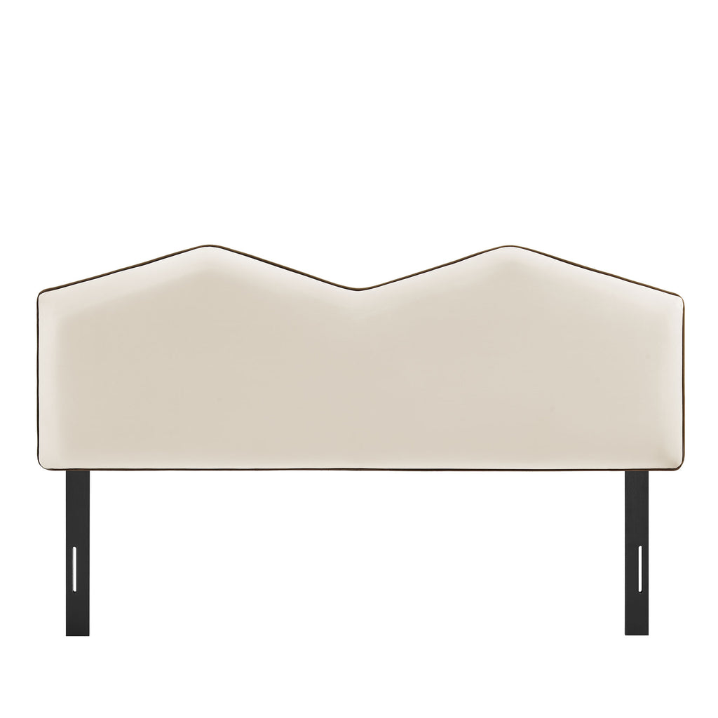 Cosette Performance Velvet King Size Headboard - Alabaster
