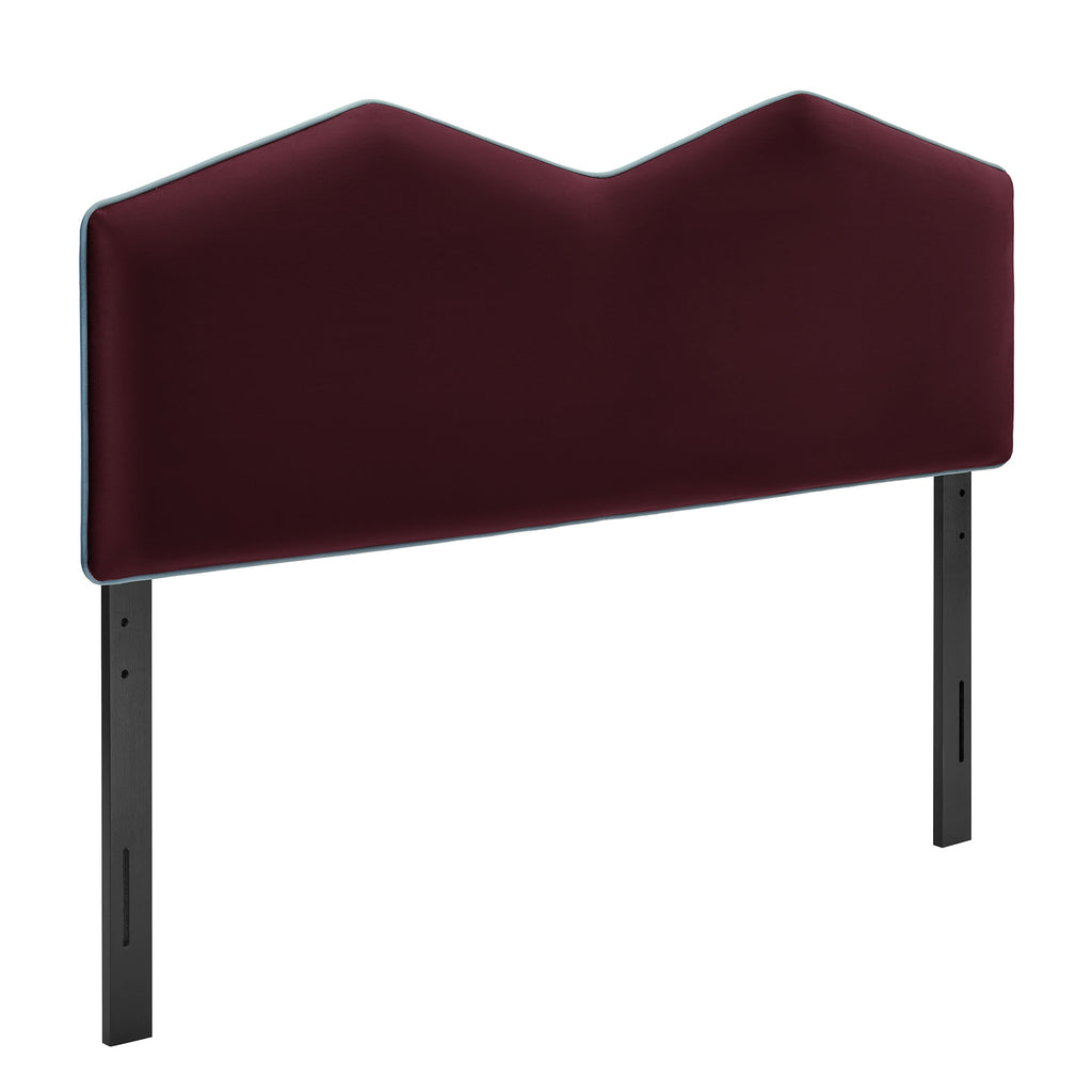 Cosette Performance Velvet King Size Headboard - Mulberry