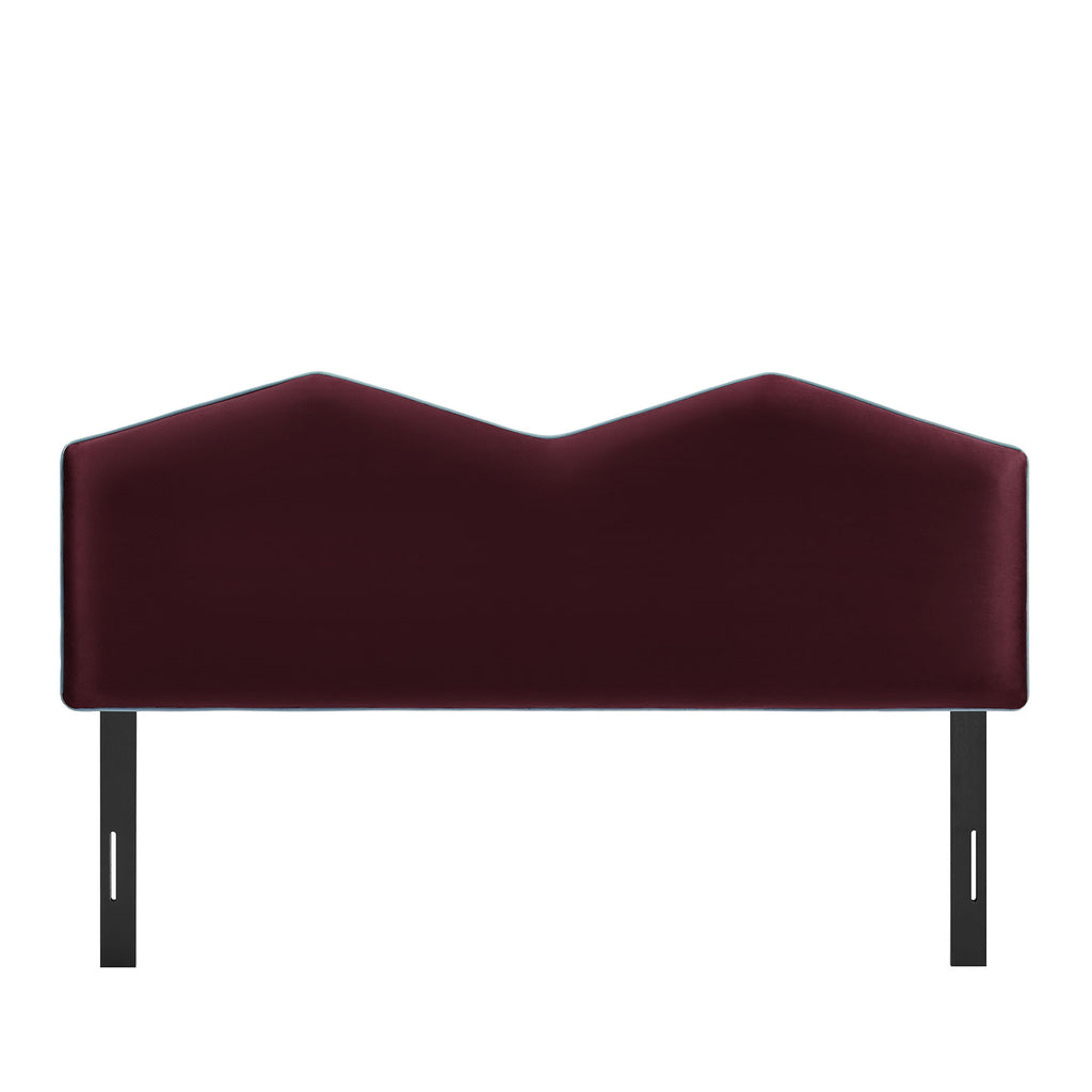 Cosette Performance Velvet King Size Headboard - Mulberry