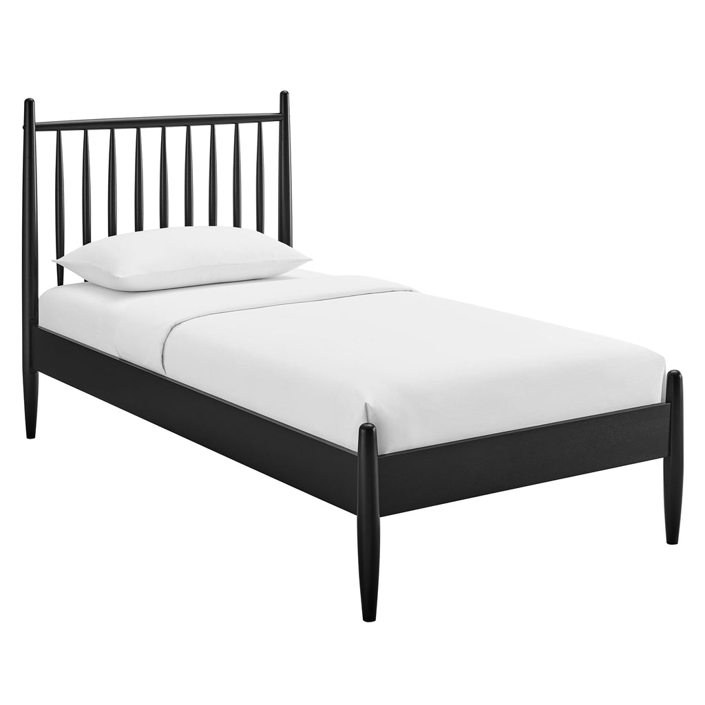 Zane Twin Size Spindle Bed Frame - Black