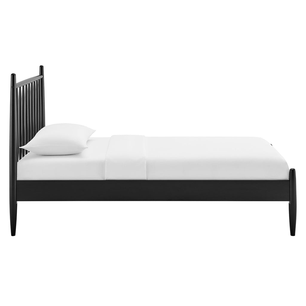 Zane Twin Size Spindle Bed Frame - Black