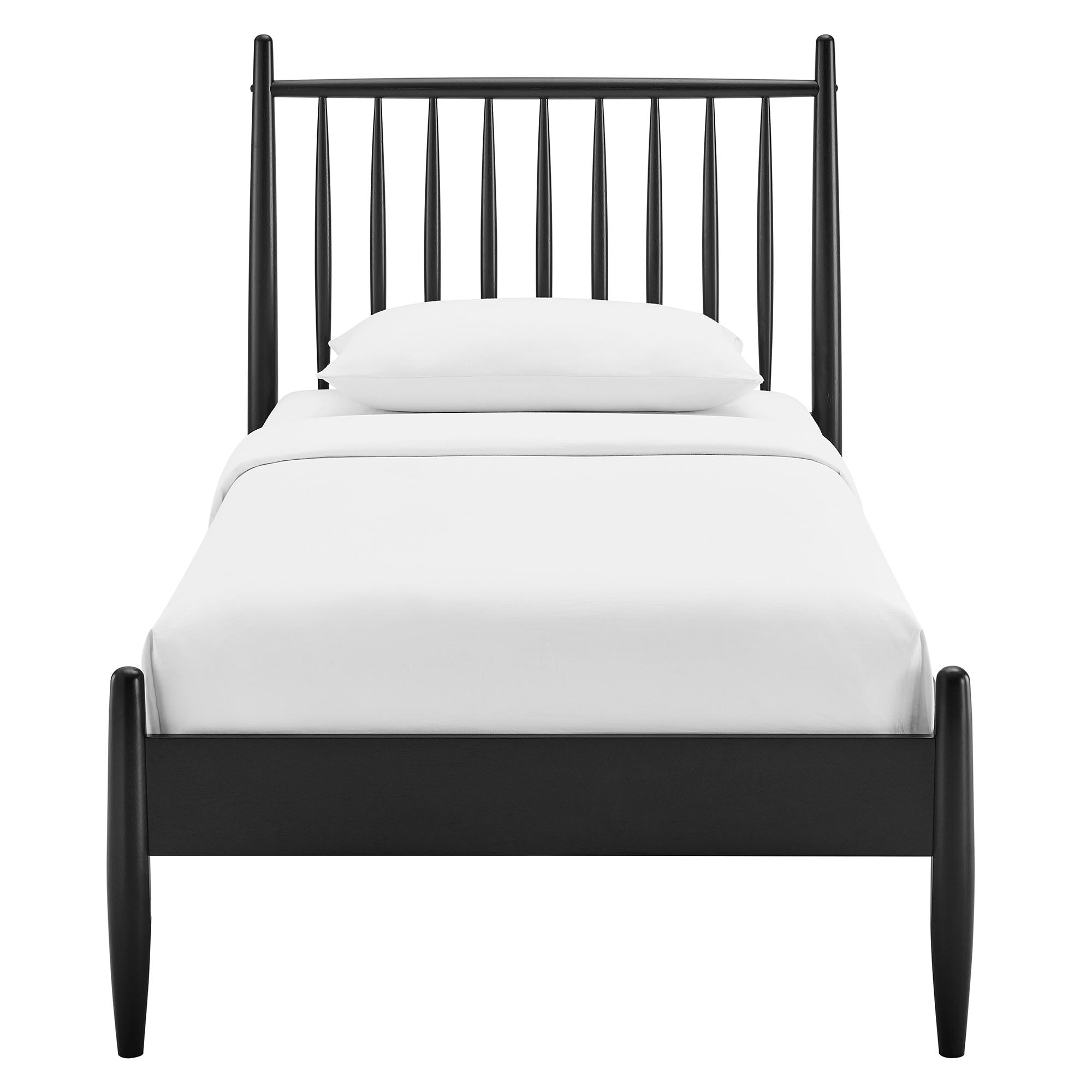 Zane Twin Size Spindle Bed Frame - Black