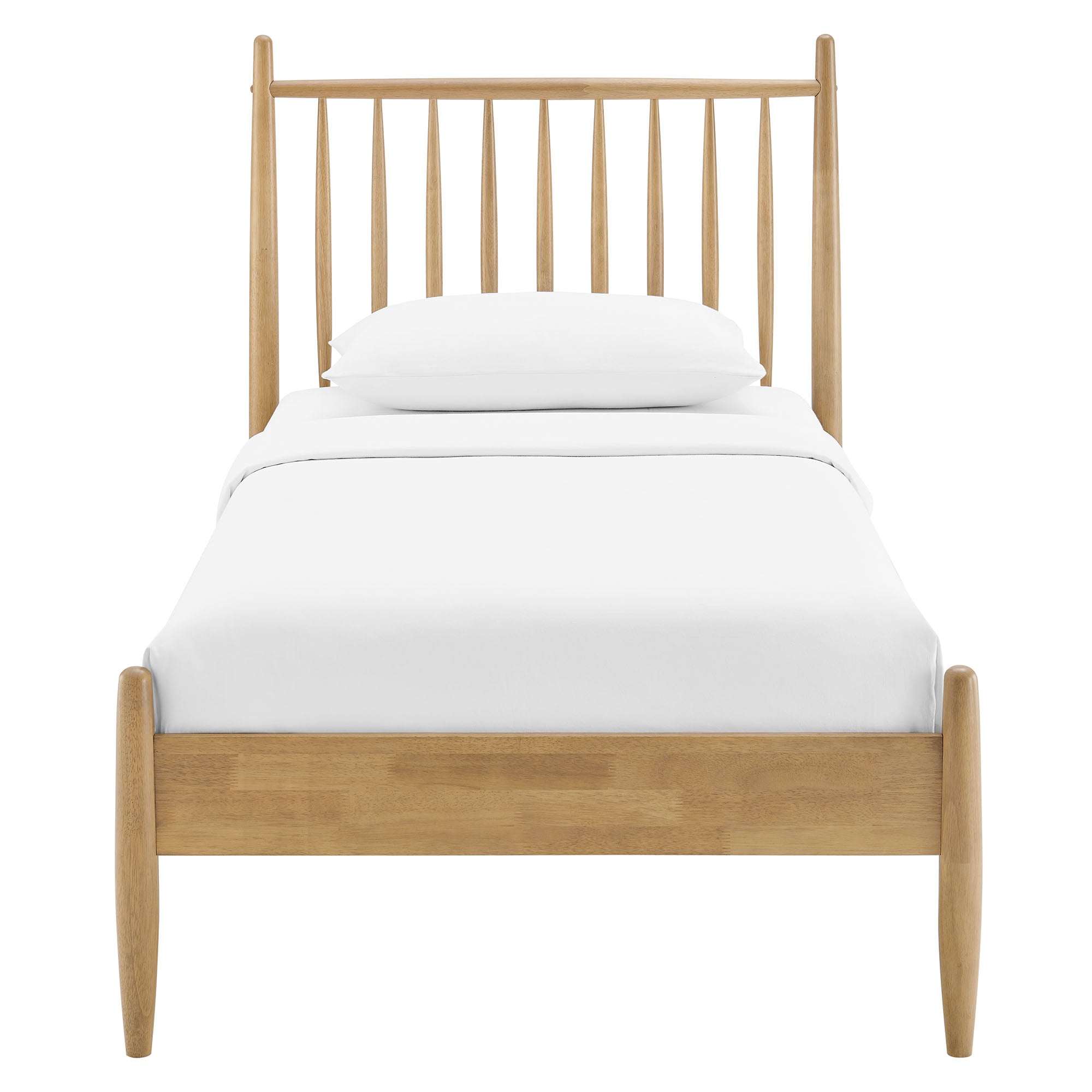 Zane Twin Size Spindle Bed Frame - Light Oak