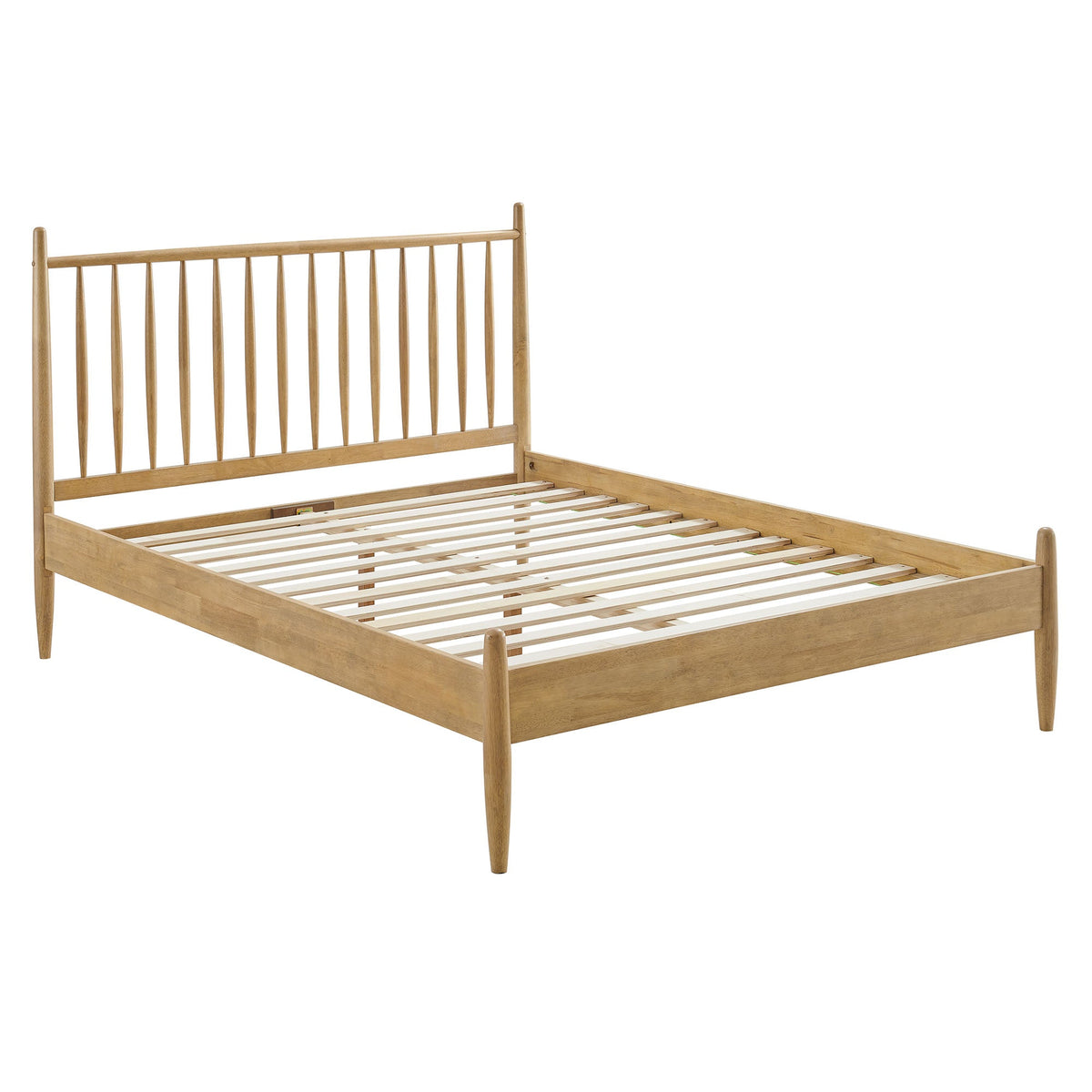 Zane Size Spindle Bed Frame - Light Oak — Light Oak Full