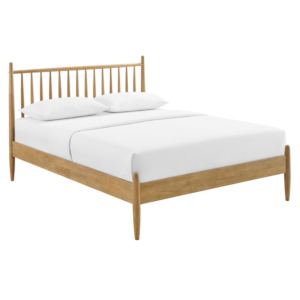 Zane Full Size Spindle Bed Frame - Light Oak