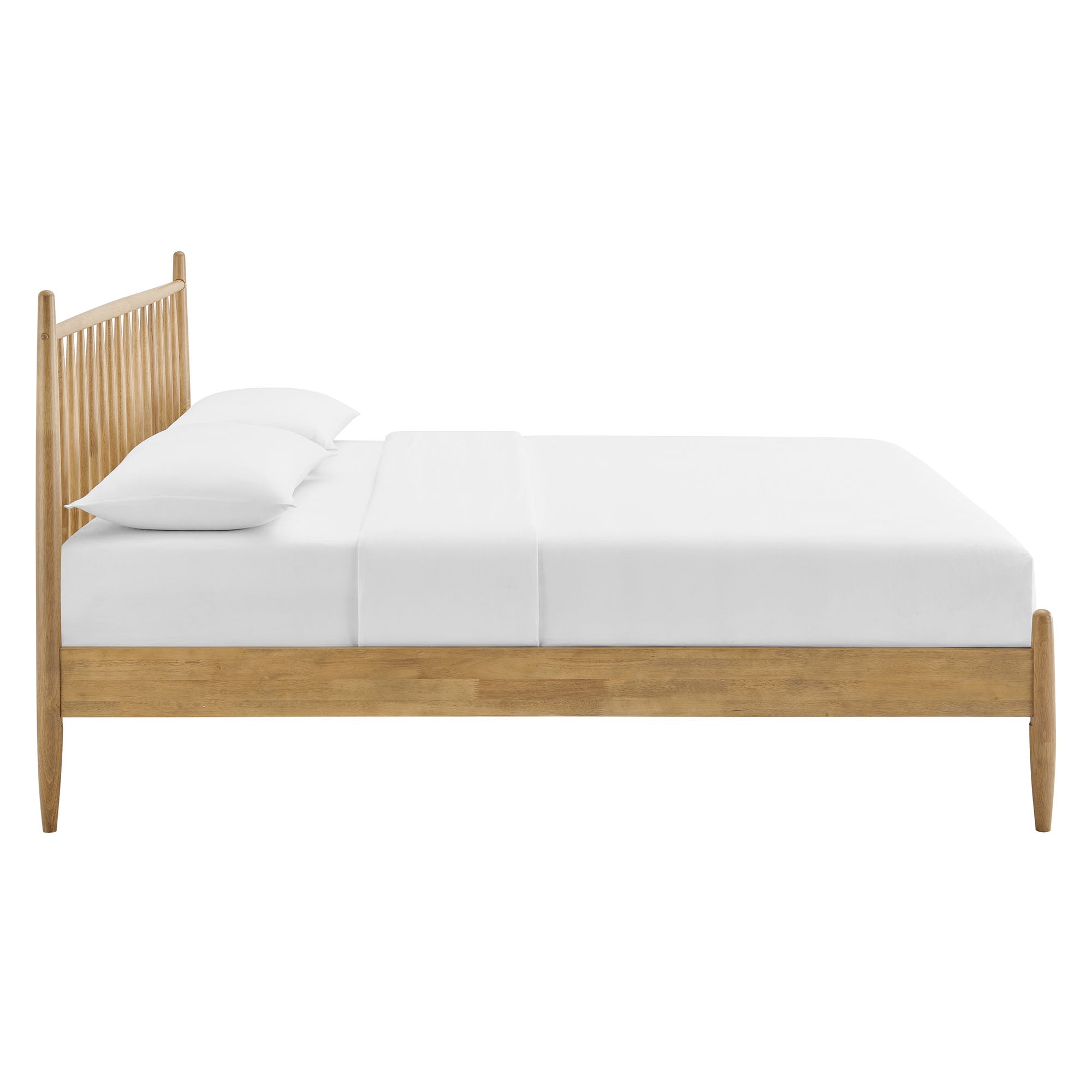 Zane Full Size Spindle Bed Frame - Light Oak