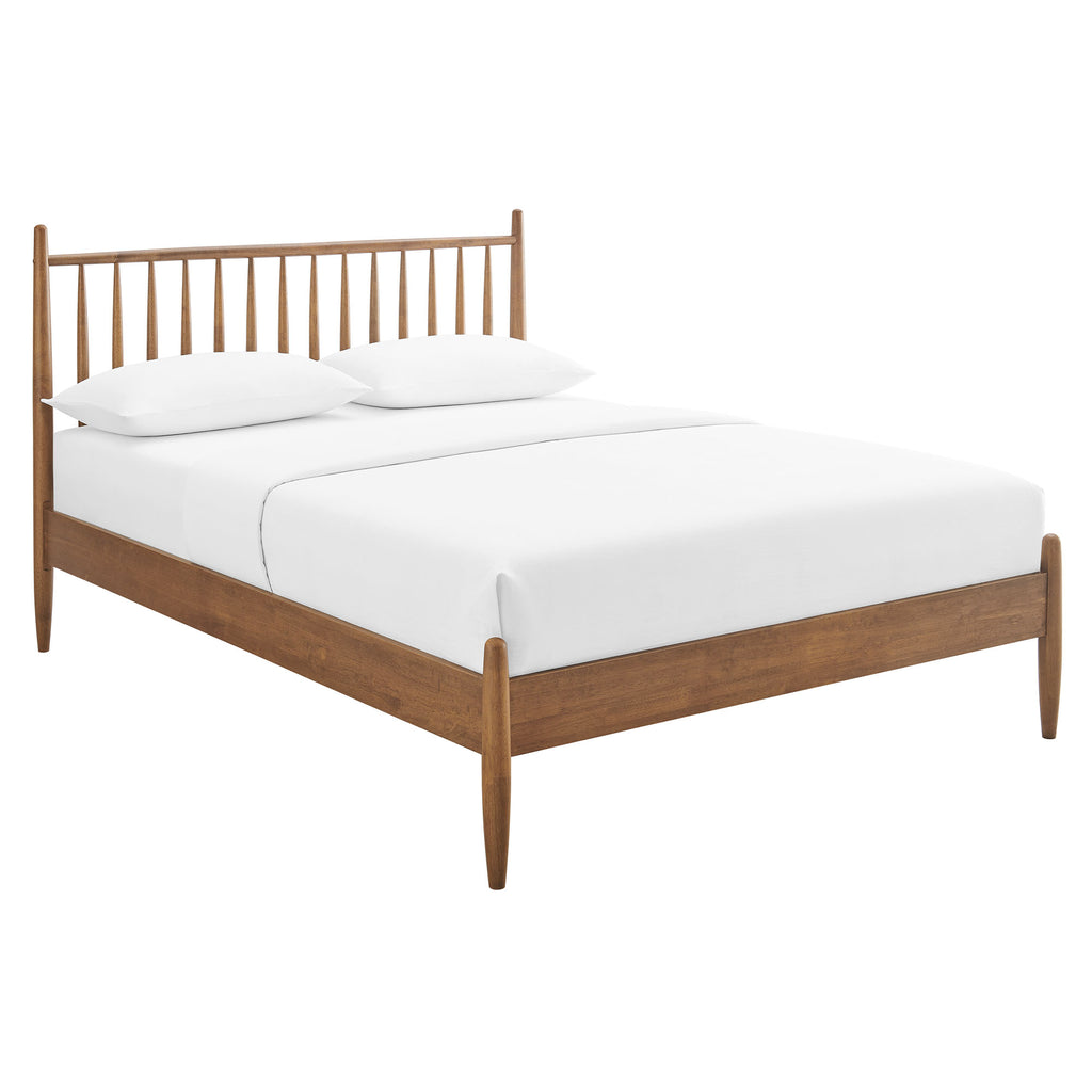 Zane Full Size Spindle Bed Frame - Walnut
