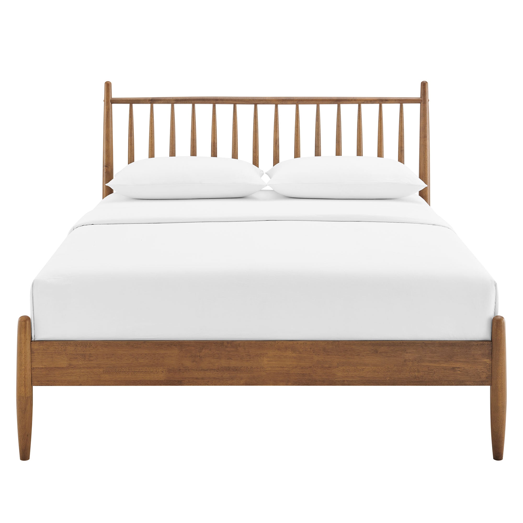 Zane Full Size Spindle Bed Frame - Walnut