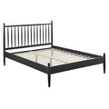 Zane Size Spindle Bed - Black — Black Queen