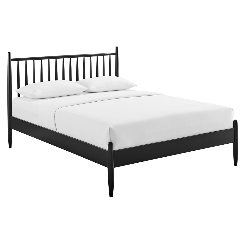 Zane Queen Size Spindle Bed - Black