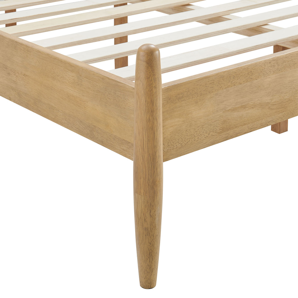 Zane Queen Size Spindle Bed - Light Oak