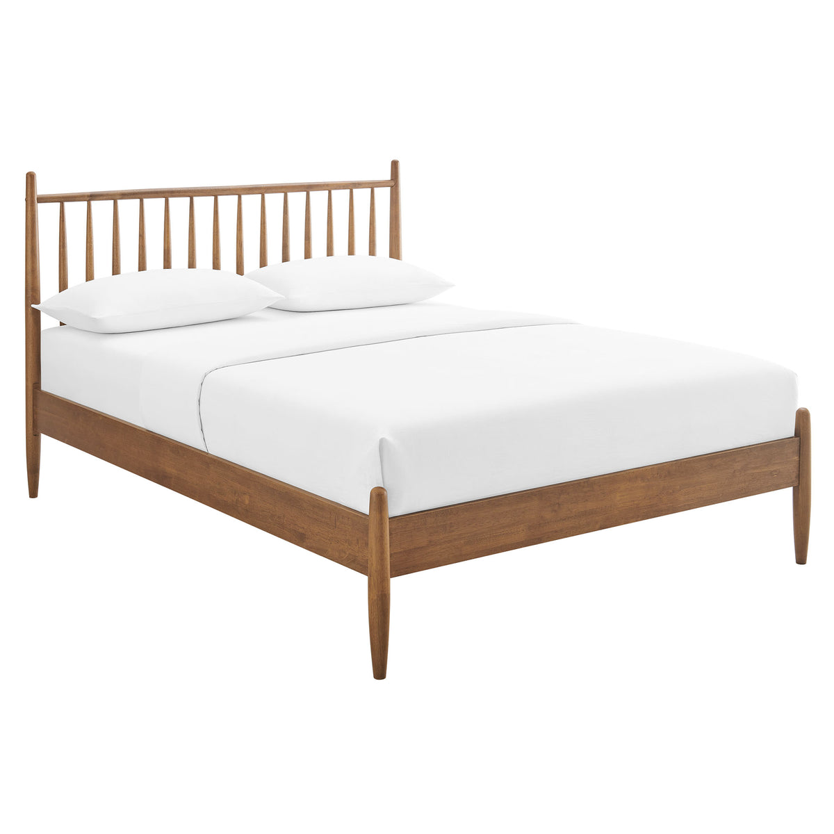 Zane Queen Size Spindle Bed - Walnut