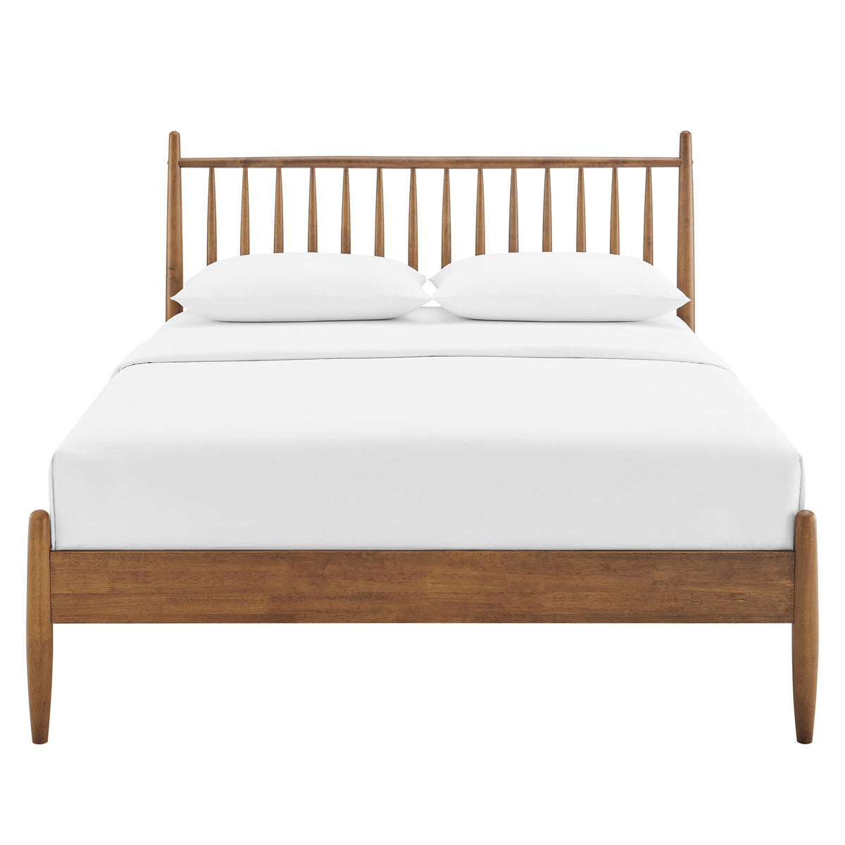 Zane Queen Size Spindle Bed - Walnut