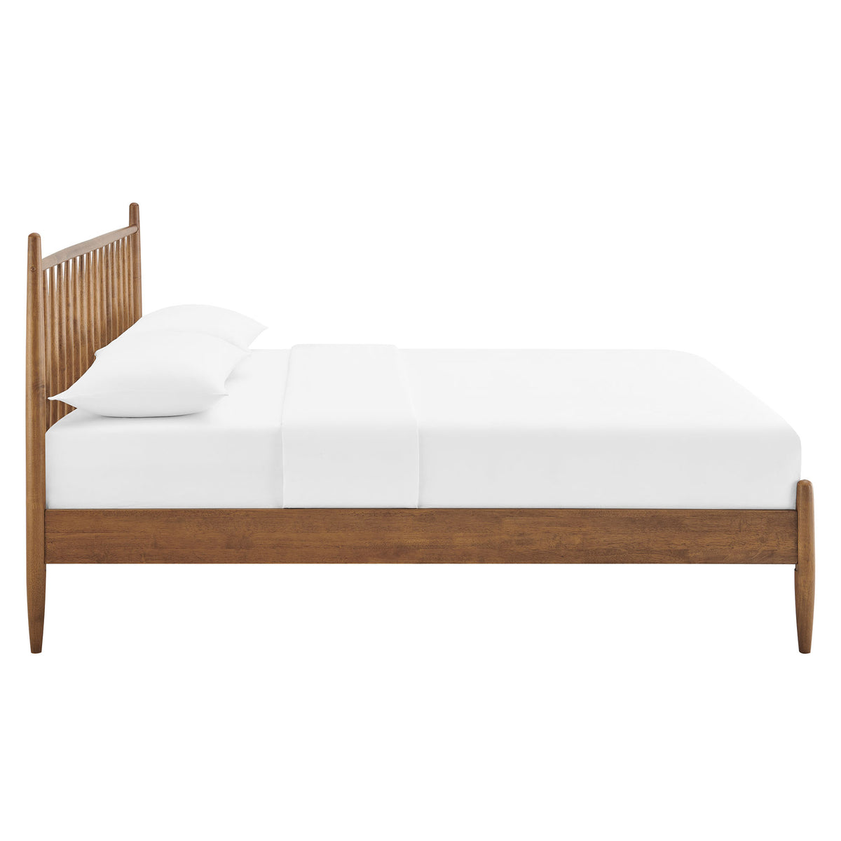 Zane King Size Spindle Bed - Walnut