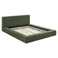 Luma Chenille Upholstered Queen Platform Bed Frame - Eucalyptus