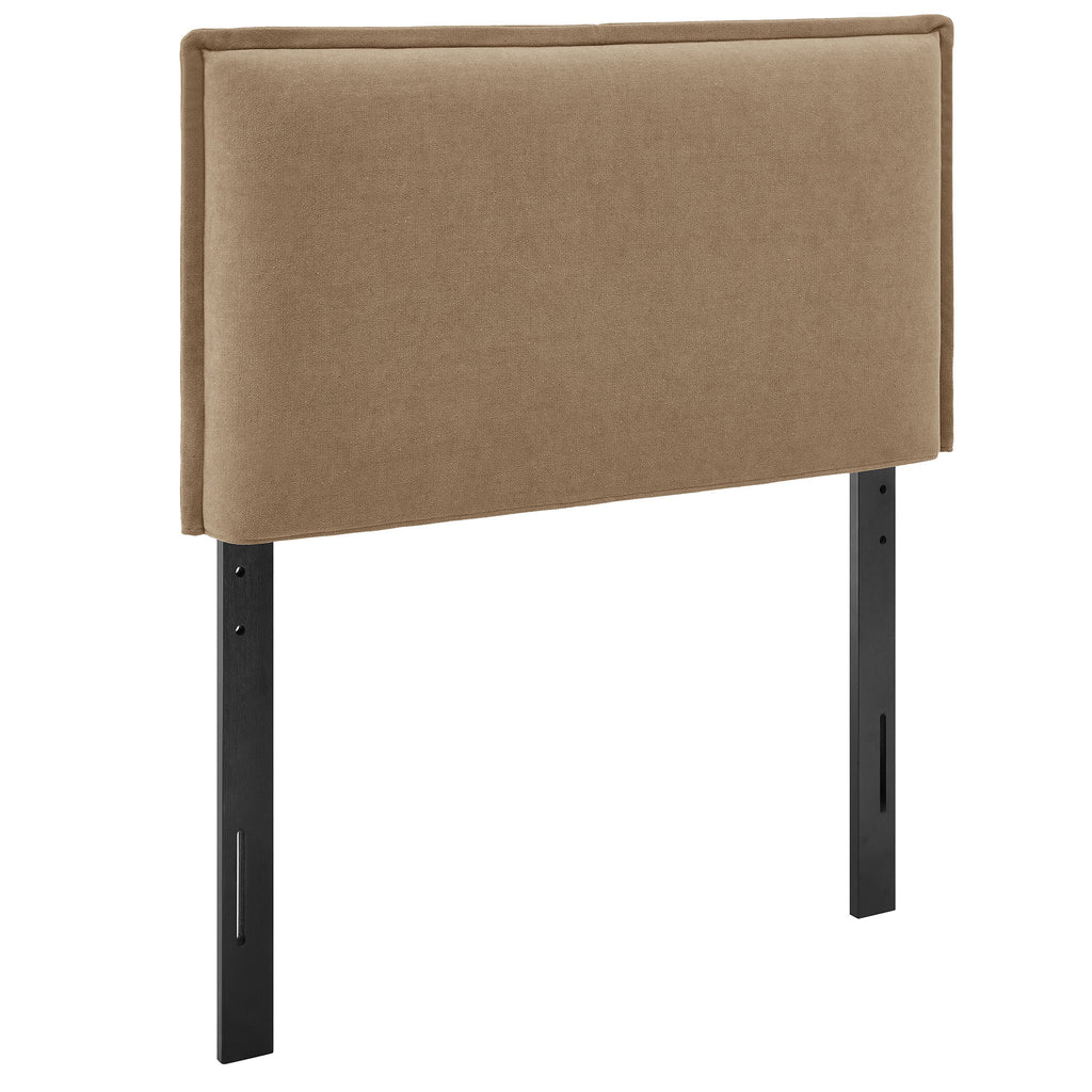 Camille Upholstered Linen Blend Twin Size Headboard - Almond