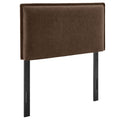 Camille Upholstered Linen Blend Twin Size Headboard - Cocoa
