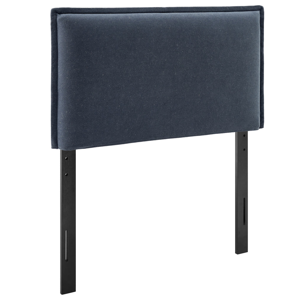 Camille Upholstered Linen Blend Twin Size Headboard - Denim