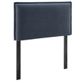 Camille Upholstered Linen Blend Size Headboard - Denim — Denim Twin