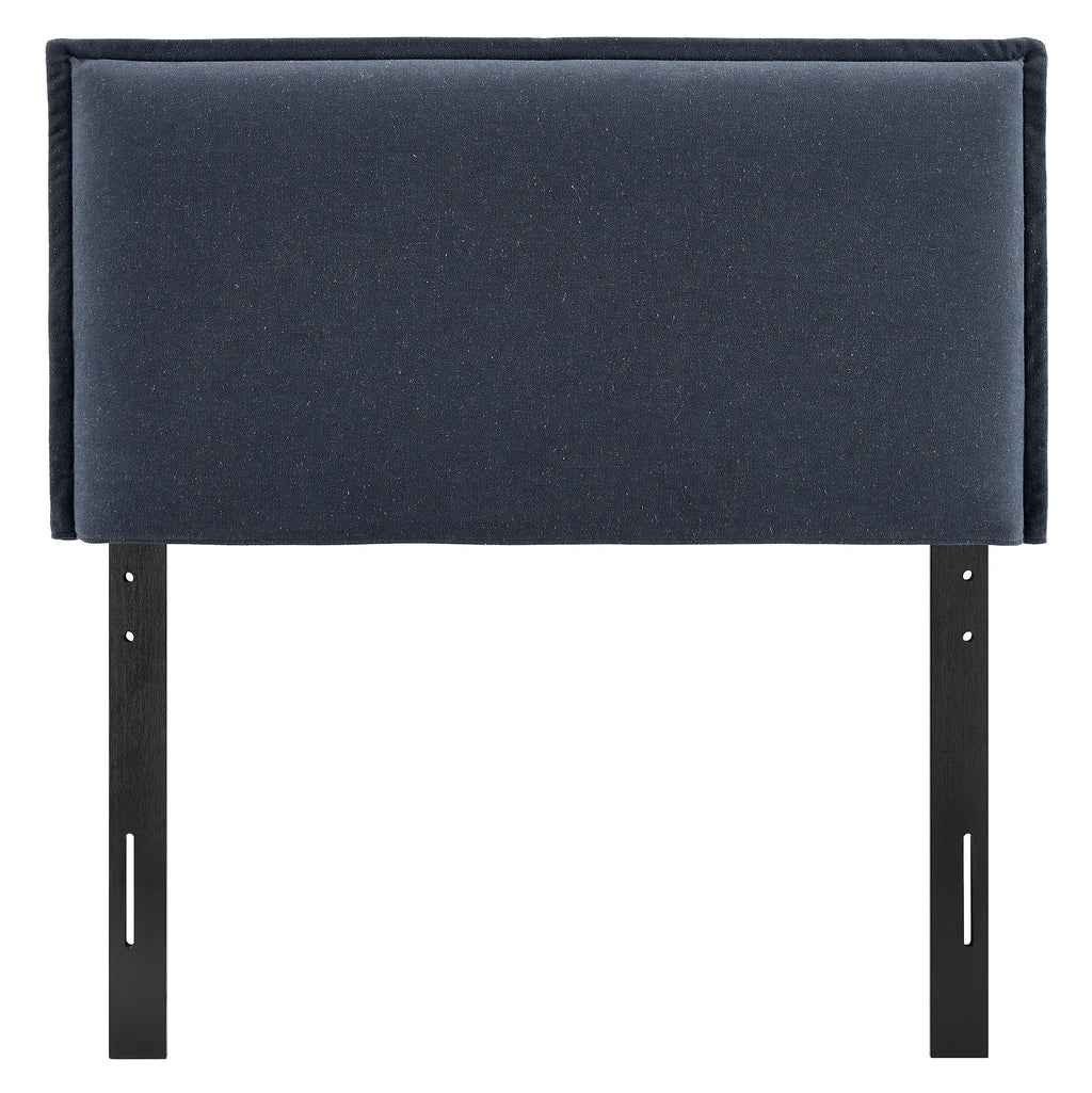 Camille Upholstered Linen Blend Twin Size Headboard - Denim