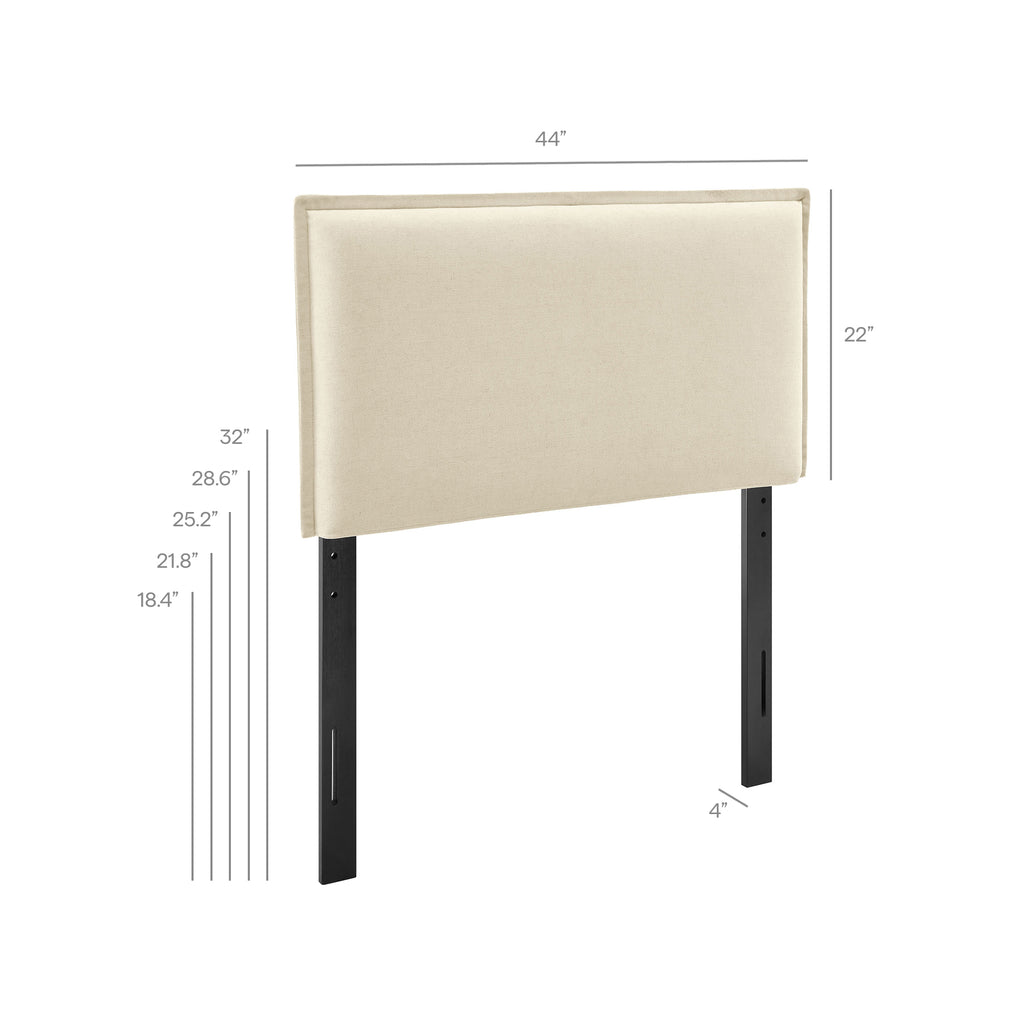 Camille Upholstered Linen Blend Twin Size Headboard