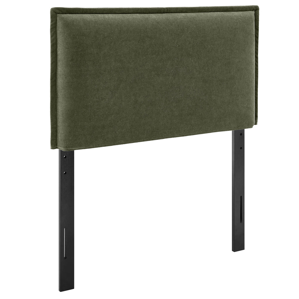 Camille Upholstered Linen Blend Twin Size Headboard - Sage