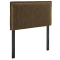 Camille Striped Linen Blend Twin Size Headboard - Earth Stripe