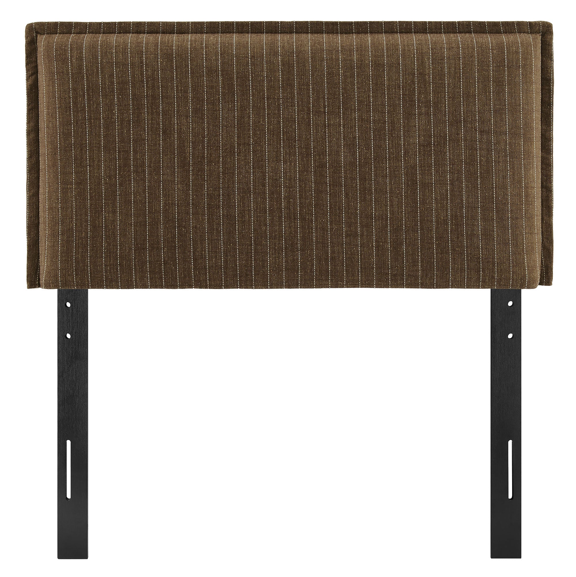 Camille Striped Linen Blend Twin Size Headboard - Earth Stripe
