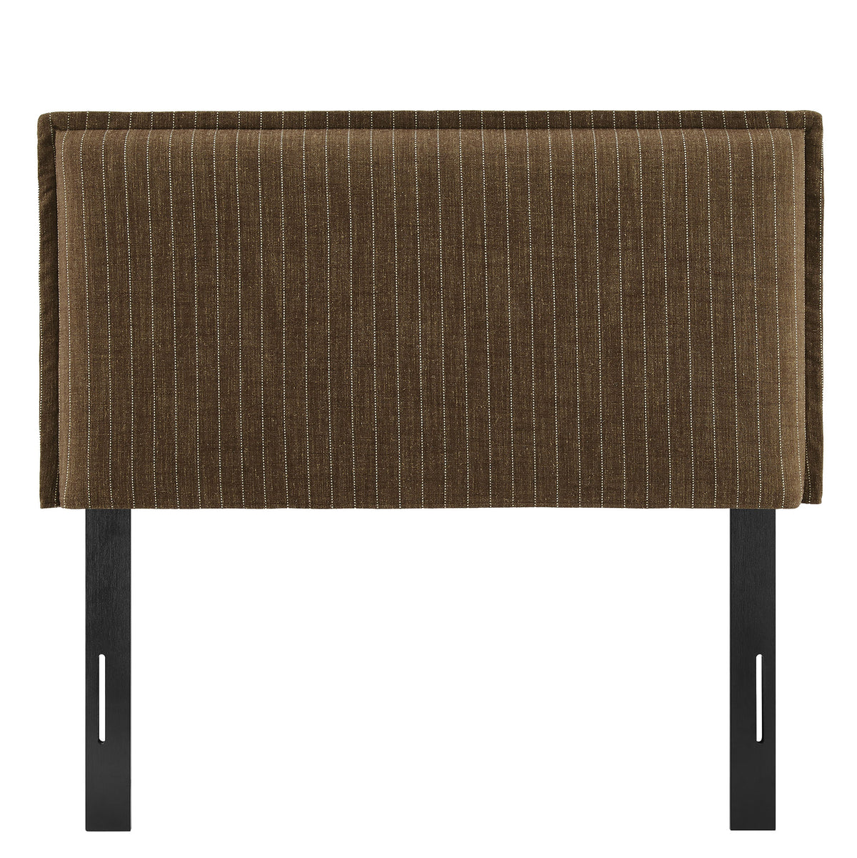 Camille Striped Linen Blend Twin Size Headboard - Earth Stripe