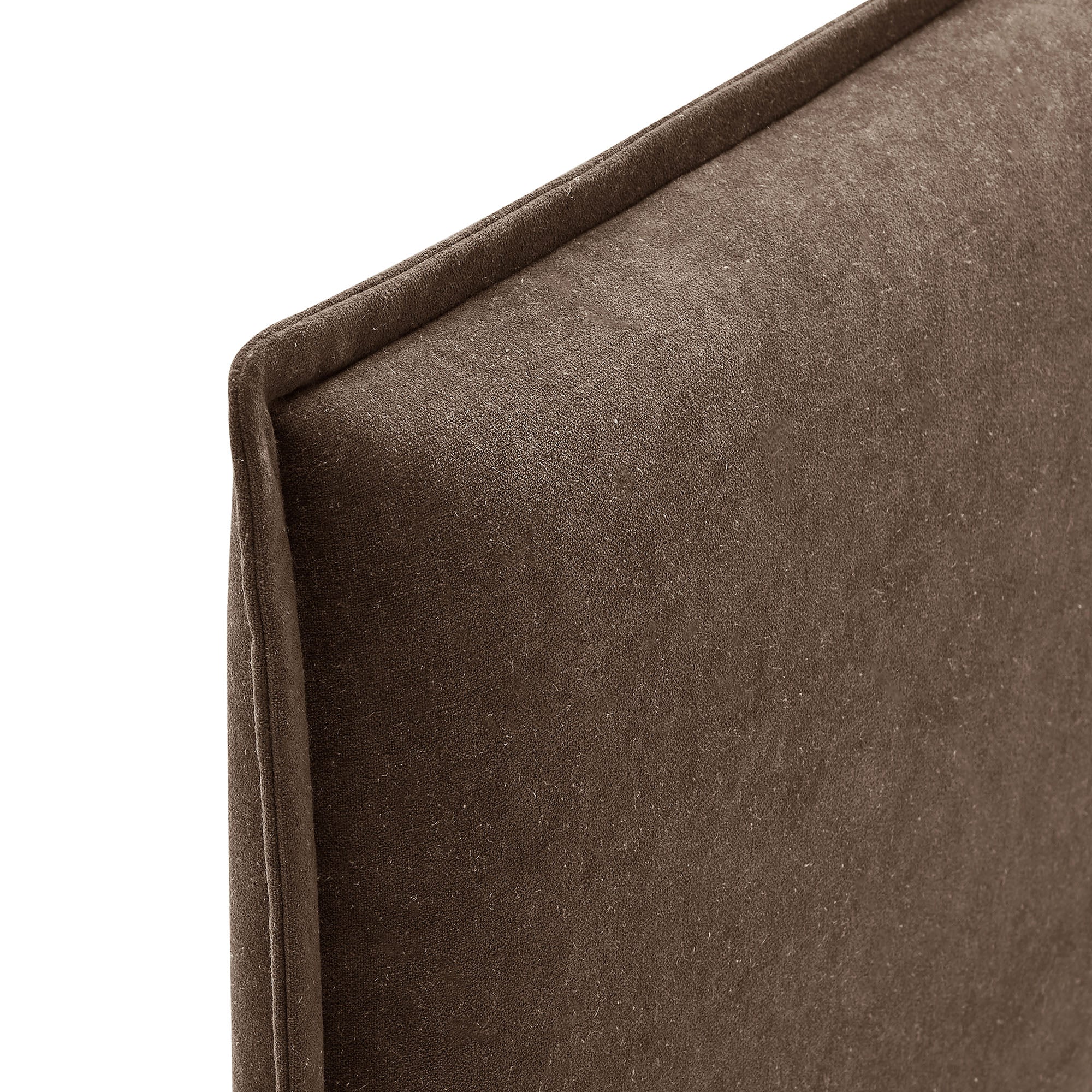 Camille Upholstered Linen Blend Full Size Headboard - Cocoa