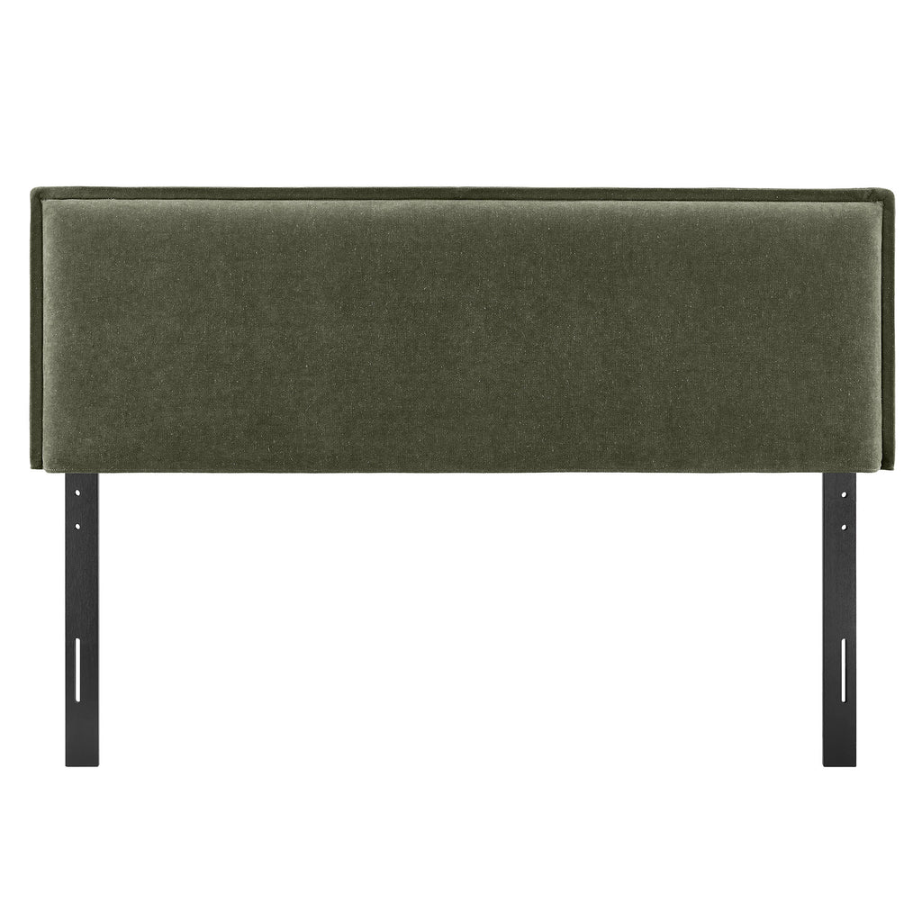 Camille Upholstered Linen Blend Full Size Headboard - Sage