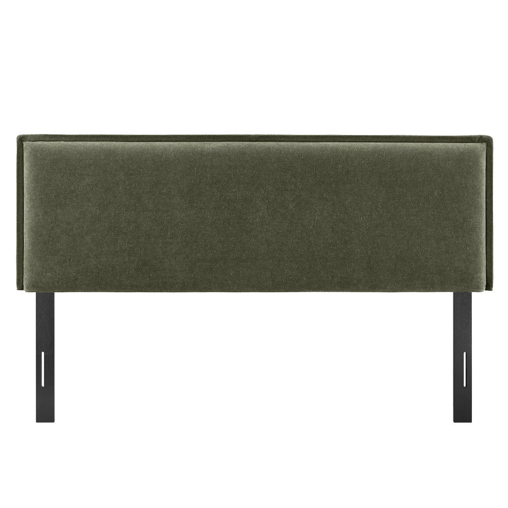 Camille Upholstered Linen Blend Full Size Headboard - Sage