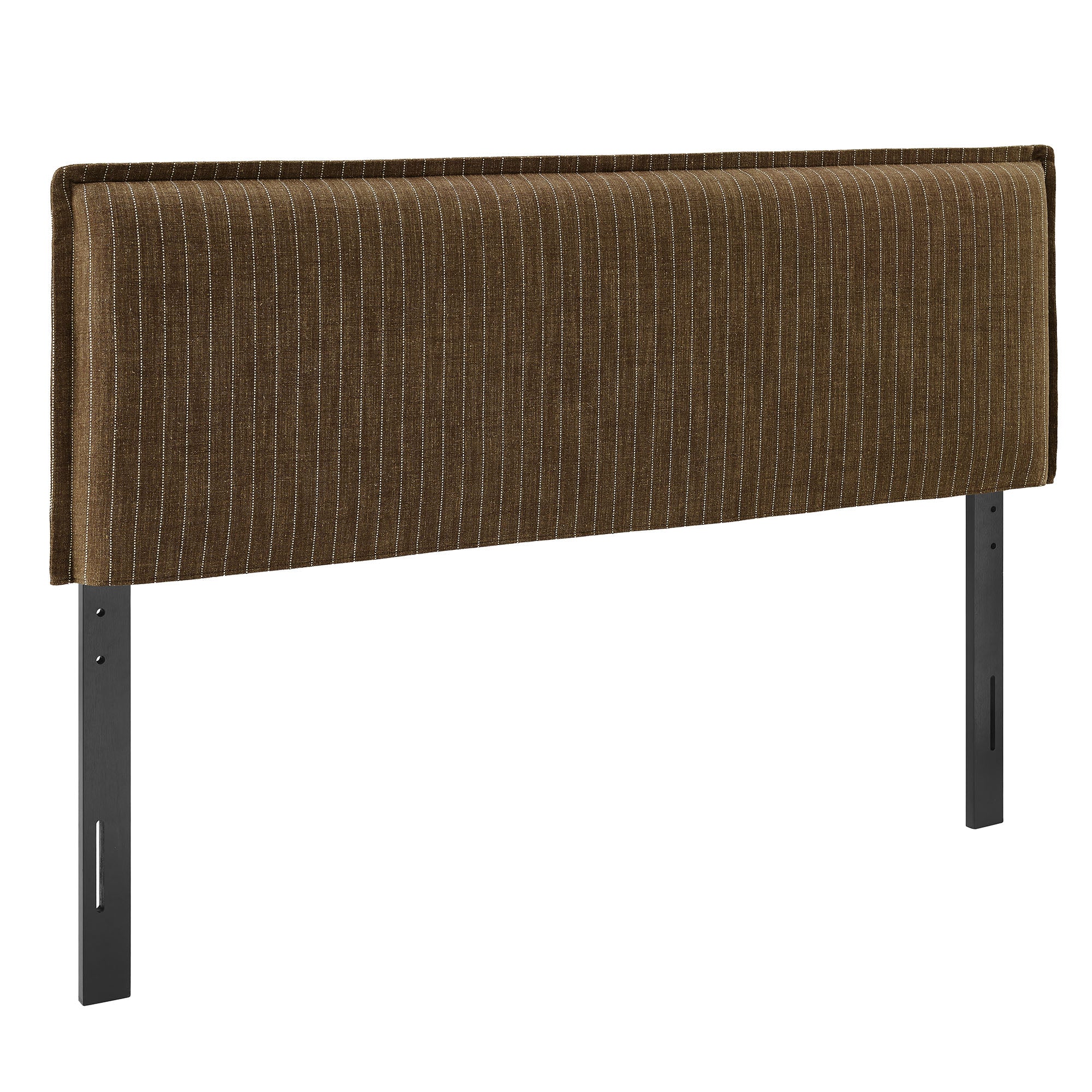 Camille Striped Linen Blend Full Size Headboard - Earth Stripe