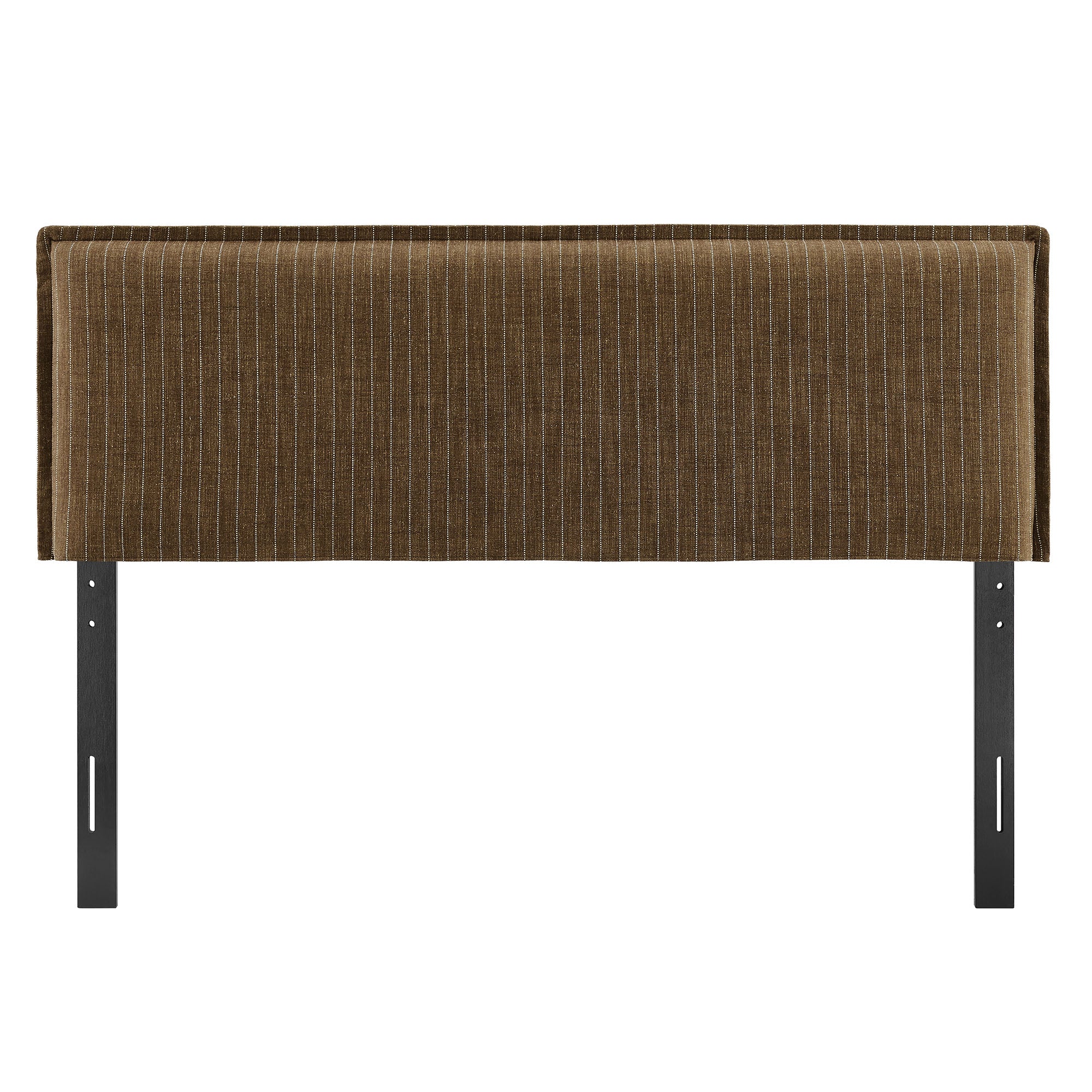 Camille Striped Linen Blend Full Size Headboard - Earth Stripe