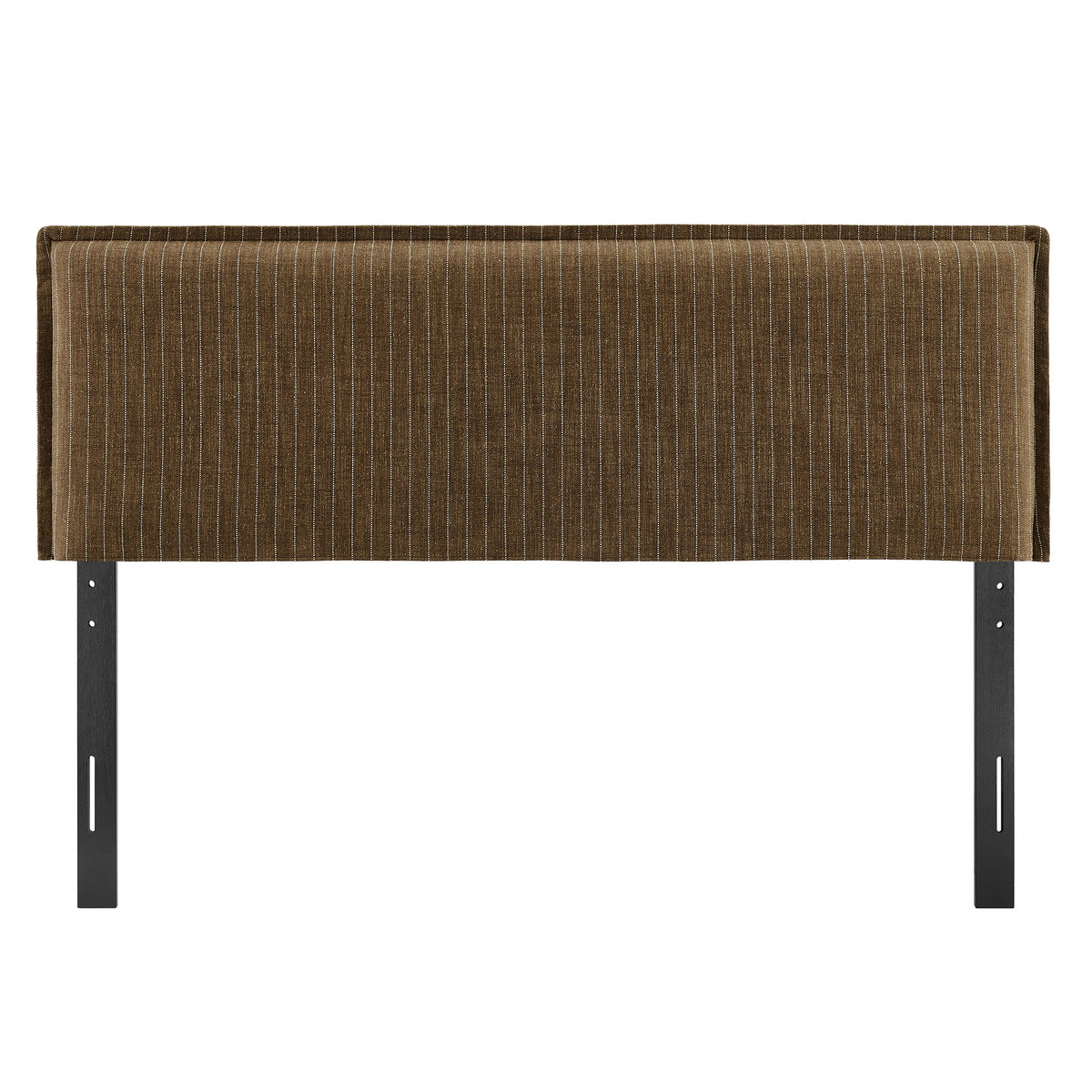 Camille Striped Linen Blend Full Size Headboard - Earth Stripe