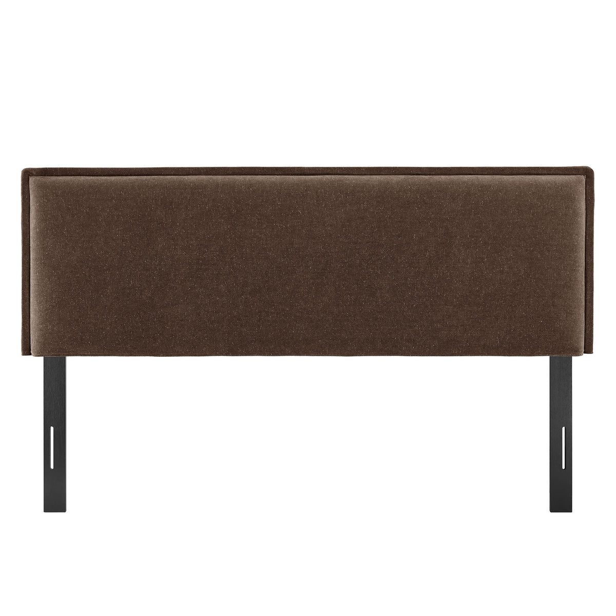 Camille Upholstered Linen Blend Queen Size Headboard - Cocoa