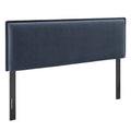 Camille Upholstered Linen Blend Queen Size Headboard - Denim