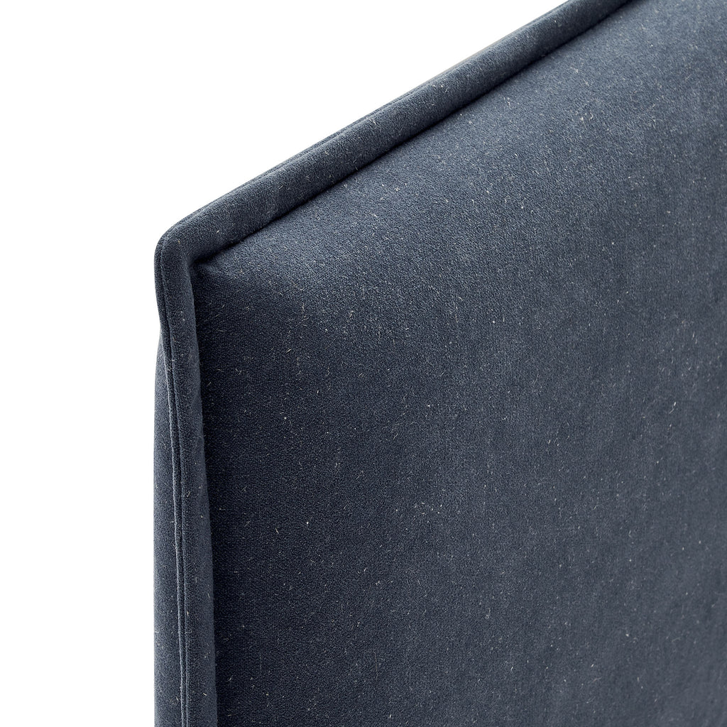 Camille Upholstered Linen Blend Queen Size Headboard - Denim