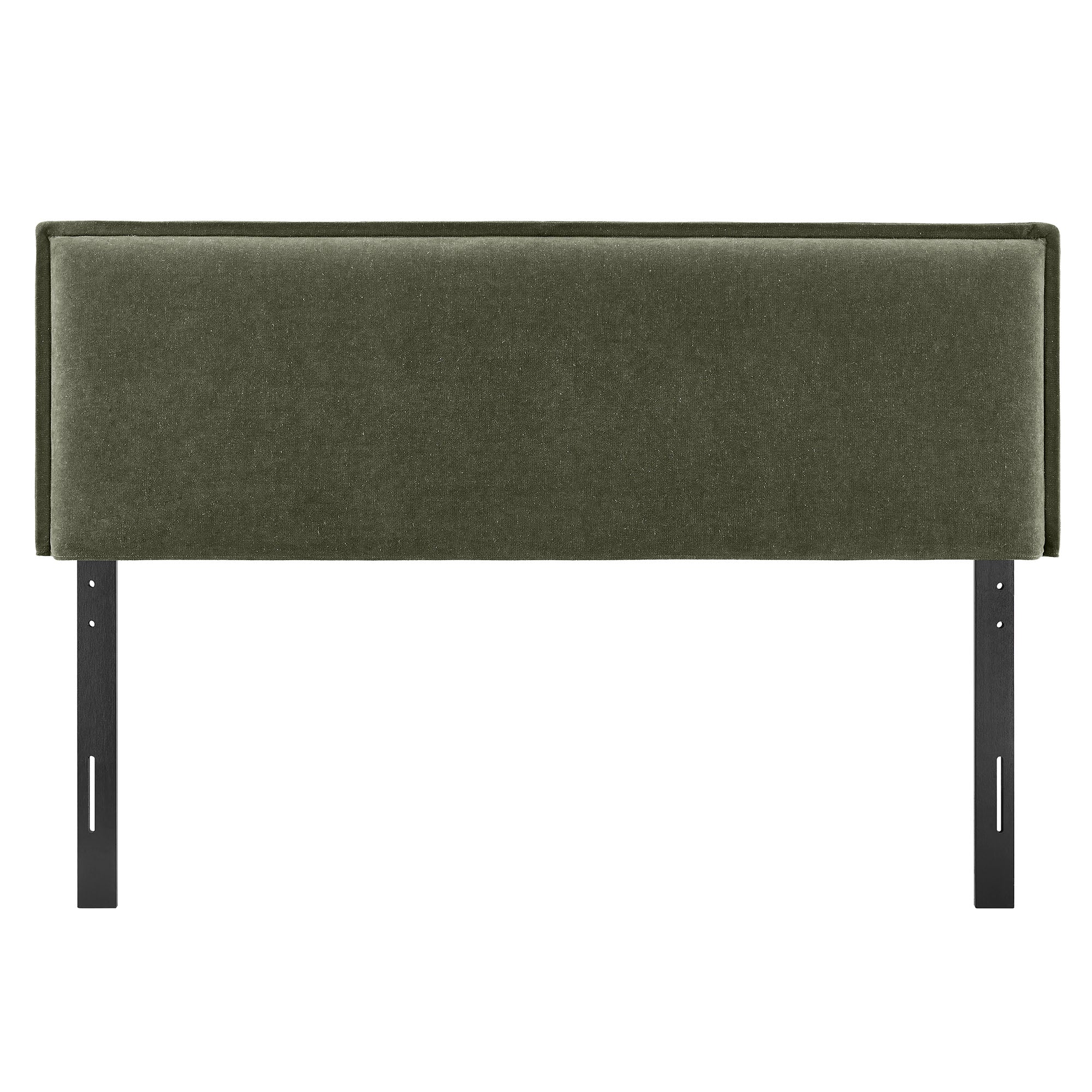 Camille Upholstered Linen Blend Queen Size Headboard - Sage