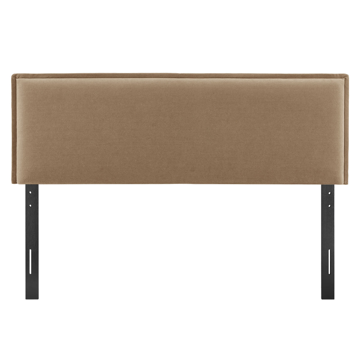 Camille Upholstered Linen Blend King Size Headboard - Almond